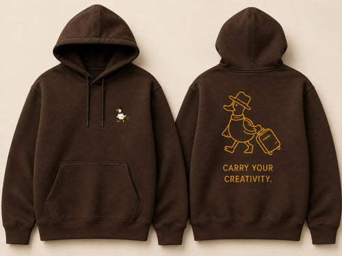 FabriKit creativity hoodie, front and back